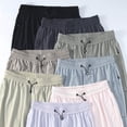 thumbnail image 5 of Women's Casual Pants High Waist Comfortable Trousers Elastic Waistband Joggers for Daily Wear Vacation and Sports Crop Pants for Women Casual Stripe Pants for Women Casual Women Business Casual, 5 of 8