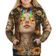 thumbnail image 3 of KLL Whimsical Flower Crown Maiden for Womens Pullover Hoodie with Pocket Hooded Long Sleeve Shirts Sweatshirt for Women-Large, 3 of 7