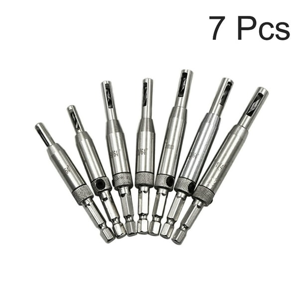 Frcolor 7 Pcs Hex Self Centering Hinge Drill Bits Hole Puncher Wood Working Tool 5 64 7 64 9 64 11 64 5mm 13 64 1 4 Walmart Com Walmart Com