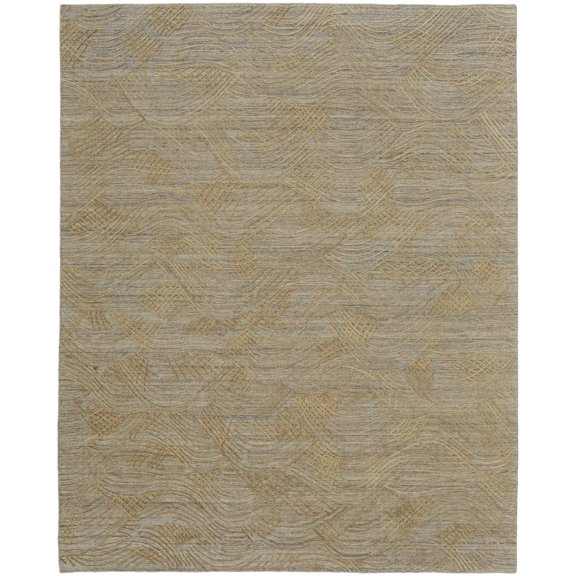Feizy Taunton Transitional Abstract, Gold/Gray, 2' x 3' Accent Rug Sheen Handmade Casual Design Carpet for Living Dining Bed Room