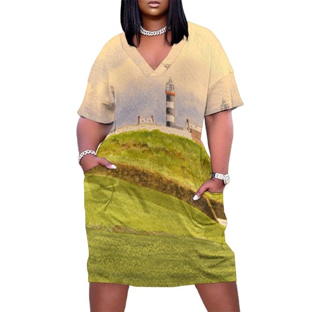 Old Head campo de Golf para mujer vestido de graduación vestido de graduación vestido de bolsillo suelto de 17 agujeros vestidos africanos para mujer