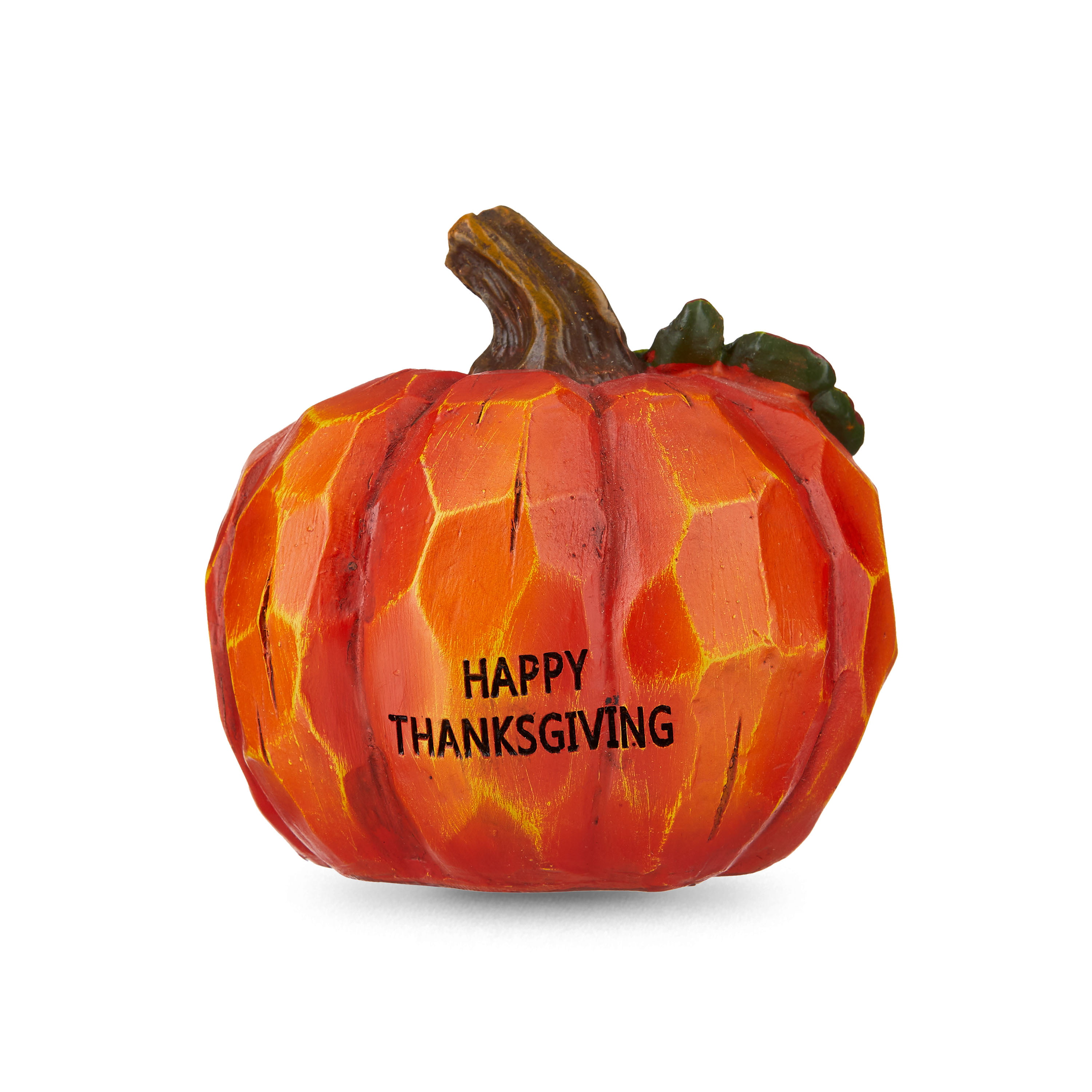 3.25 inch Height Fall, Harvest Orange Mini Resin Thankful Tabletop Pumpkin  Decoration, Way to Celebrate 
