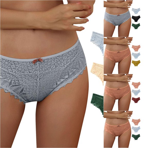Panties for Women Lace Lace Up Panty Hollow Out Underwear plus Size Underwear for Women XXXXXL