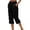 X1 Black, variant on Ticikt Women’s Lightweight Textured Linen Cropped Capris, Elastic Waist With Pockets Pants for Summer Beach Casual Daily,Black