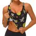 thumbnail image 3 of Daiia yellow Pumpkin Corn Printed Women's Sports Bra, Breathable Activewear Bra with U-Back Design and Removable Pads, Comfortable and Supportive for Yoga, Workout-Small, 3 of 8