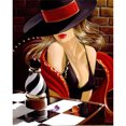 thumbnail image 1 of Juego de ilustraciones de bordado completo de punto de cruz de dama elegante estampada con hilo de algodón DIY Tmvgtek decoración de arte en el hogar, 1 of 9