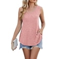 thumbnail image 1 of Nouveau Gilet Sans Manches à Col Rond Couleur Unie pour Femmes, 1 of 6