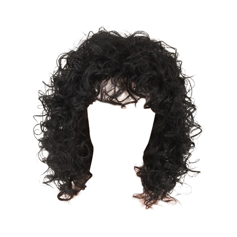 Lady Short Curly Heat Resistant Afro Curls with Bangs 