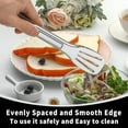 thumbnail image 5 of 2 Pack Serving Tongs, Stainless Steel Metal Tongs for Serving Food, Multifunctional Small Tong for Salad, Steak, Appetizer, Snack, etc, Dishwasher Safe, 5 of 6