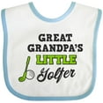 thumbnail image 3 of Inktastic Great Grandpas Little Golfer with Golf Club and Ball Boys or Girls Baby Bib, 3 of 4