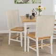 thumbnail image 5 of Beige Solid Chair Back Covers Set of 6 Minimalist Cloth Cream Khaki Linen Texture Rustic Removable Dining Chair Slipcovers Washable Seat Protector for Restaurant Party Banquet Kichen Decor, 5 of 9