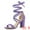 Purple, variant on BLISSFUL STEP Women's Open Toe Lace Up Chunky High Heel Sandals Hot Pink US 5.5