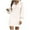 White, variant on YAYUBA Fall Sweater Dress (Navy,XL) ,Women's Fashionable Knitted Wool Sweater Dress Long Sleeve Solid Medium Length Casual Wear