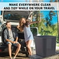 thumbnail image 4 of Haussimple Car Trash Can Spill Proof Plastic, Basket & Bin Organizer 1.4 Gallon with Stability(Gray), 4 of 11
