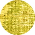 thumbnail image 1 of Ahgly Company Indoor Round Oriental Yellow Industrial Area Rugs, 4' Round, 1 of 4