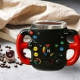 thumbnail image 3 of 3D Steering Wheel Design Resin Stainless Steel Mug - Durable Drinkware For Daily Coffee, Tea, Beverages, Suitable For Home, Office, Car Enthusiasts, Stylish Functional Cup, 6.29*4.29in, B, 3 of 6