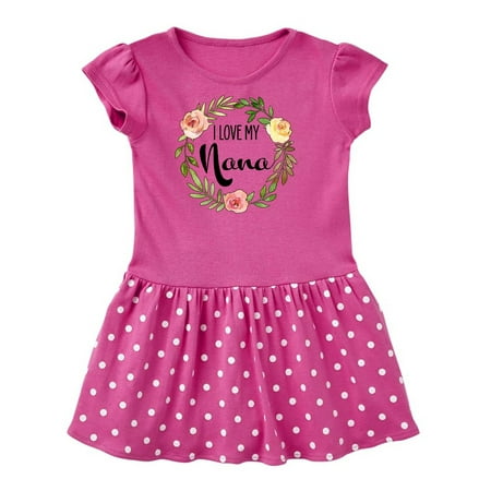 

Inktastic I Love My Nana- Flower Circle Gift Toddler Girl Dress