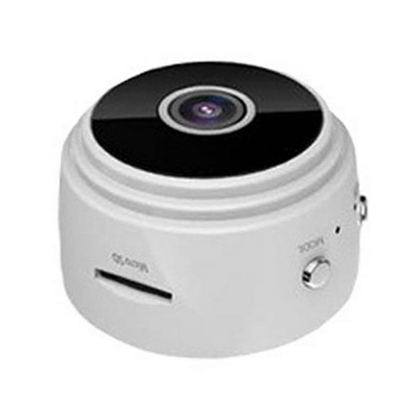 WiFi Remote Camera 1080P HD Infrared Night Vision Compact Size Sensitive Wide Angle Baby Monitor for Home A9 White