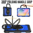 thumbnail image 3 of Case for Samsung Galaxy Tab S6 Lite 10.4 inch 2024/2022/2020, 360 Rotating Stand Handle Pencil Holder Shoulder Strap Heavy Duty Shockproof Cover, Dark Blue PC, 3 of 7