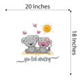 thumbnail image 4 of You Look Amazing Umbrella Sunshine Hugging Flowers Kind Smart Hugs Kisses Girls Love Beautiful Crown Prince Unicorns Royalty Sweet Dreams Decorating Wall Decal Sticker - Size: 20 In X 18 In, 4 of 5