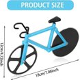 thumbnail image 5 of Bicycle Pizza Cutter, Dual Wheels with Non-Stick Stainless Steel Super Sharp Blades, 5 of 5