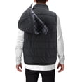 thumbnail image 3 of Men's Quilted Puffer Packable Fleece Lined Zipper Vest With Removable Hood (Black, Medium), 3 of 4
