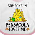 thumbnail image 4 of Inktastic Someone in Pensacola Loves Me Beach Vacation Boys or Girls Baby Bib, 4 of 4