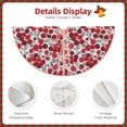 thumbnail image 3 of Fotbe Red Hawthorn Pattern Christmas Tree Skirt, Tree Skirts Plush Christmas Decorations, Christmas Tree Skirts Xmas Decorations Holiday Party Decor-36", 3 of 6