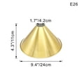 thumbnail image 3 of FSLiving No Wiring Needed Pendant Lighting Swag with Industrial Pulley Design 15ft Plug-in Cord with Wheel Cone Shape Copper Shade Dimmable Lamp for Sink Kitchen (White Lining) - 1 Pack, 3 of 5
