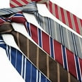 thumbnail image 2 of Men's Classic Stripe Jacquard Woven Silk Tie Formal Party Suit Necktie, 2 of 4