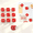 red, variant on CasaVibe 6Pcs Love Dice Fridge Magnets, Strong Refrigerator Magnets Red Heart Pips. Magnets for Love Home Décor.