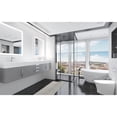 thumbnail image 5 of Castello USA Amazon 84" Gray Wood Floating Vanity with White Top and Chrome Trim, 5 of 10