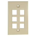 thumbnail image 1 of SF Cable 6-Port Keystone Wall Plate Decora Type - White, 1 of 4