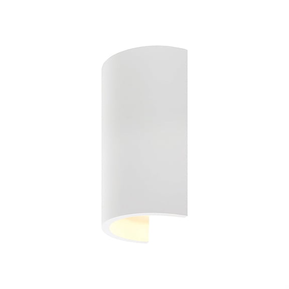 Lucande White Plaster Wall Sconce Light, Paintable DIY Wall Decor Up Down Wall Light for Living Room, Hardwired Wall Lamp for Hallway Bedroom, G9 Wall Lighting, Bulb Not Included, 6.3" x 3.9"