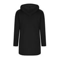 thumbnail image 6 of Womens Long Length Hoodies, Long Sleeve Pullover for Women Fall Fashion Loose Fit Solid Color Button Up Hooded Sweatshirts with Pockets, 6 of 6