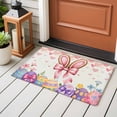 thumbnail image 4 of Entryway Rug 2'x3', Easter Small Rug for Kitchen Bathroom Door Mat Indoor Entrance, Spring Rabbit Ear Colorful Eggs Love Flowers Non-Slip Area Rugs Floor Mats Carpet Front Door Rugs, 4 of 8