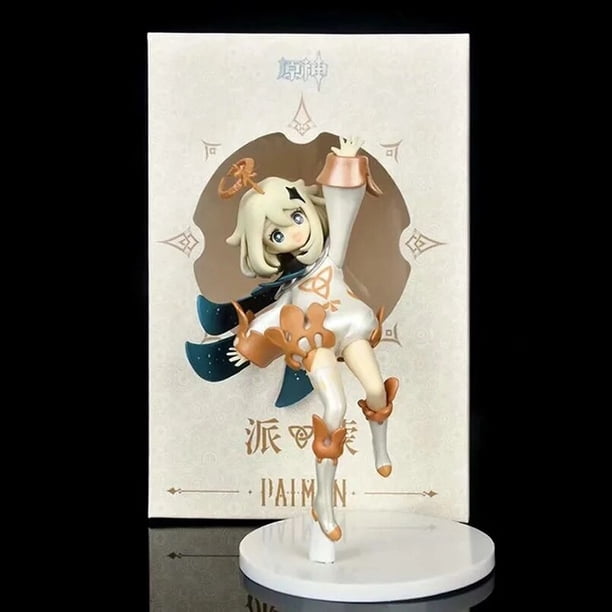 Figuras de acción de PVC para niños, juguetes de colección de 6 piezas Q Genshin Impact Paimon GanYu Ver Girl Gong Bohan LED