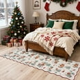 thumbnail image 3 of Wonnitar Christmas Runner Rug for Hallway, 2x8 Beige Kitchen Rug Washable Non Slip, Soft Ultra-Thin Christmas Tree Santa Claus Holiday Decor Runner Carpet for Entrance Bedside, 3 of 10