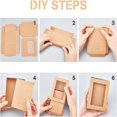 thumbnail image 3 of 16sets Foldable Drawer Type Creative Kraft Paper box Wedding Favor boxes Favour box Paper Gift box Rectangle BurlyWood 11.5x8.5x2.5cm, 3 of 6