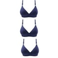 thumbnail image 4 of Padded Sports Bras for Women Convertible Bra Feature V-Neck Soft Bra Style W-1048 Blue-b XL, 4 of 4