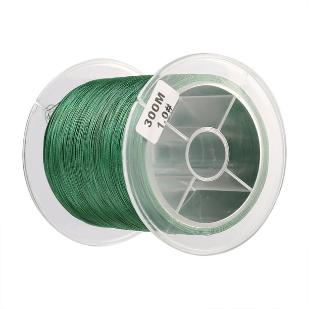 Walfront 1pc 300m Pe Braided 4 Strands Super Strong Fishing Lines Multi-Filament Fish Rope Cord Green ,fishing Line, 4 Strands Fish Line 1