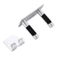 thumbnail image 5 of Ounissouiy Colgador de soporte de montaje en pared, soporte adhesivo autoadhesivo, gancho sin taladro, estante de almacenamiento, reemplazo de Juegos de accesorios de baño Plata, 5 of 6