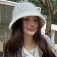 thumbnail image 4 of LinYooLi Hat Women's Autumn/Winter Korean Edition Instagram Fashion Brand Versatile Woolen Hat Cold Hat Winter Warm Ear Protection Big Head Bucket Hat, 4 of 9