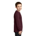 thumbnail image 3 of Port & Company Youth Long Sleeve Core Cotton Tee-XL (Athletic Maroon), 3 of 6