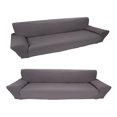 thumbnail image 2 of Sofá Cover Funda para Sillon Sala de Poliéster Spandex 1-4 Seater Elásticas Antideslizante Antiarrugas Color sólido Elegante (Gris, 4Seat=93") Amonsee No, 2 of 3