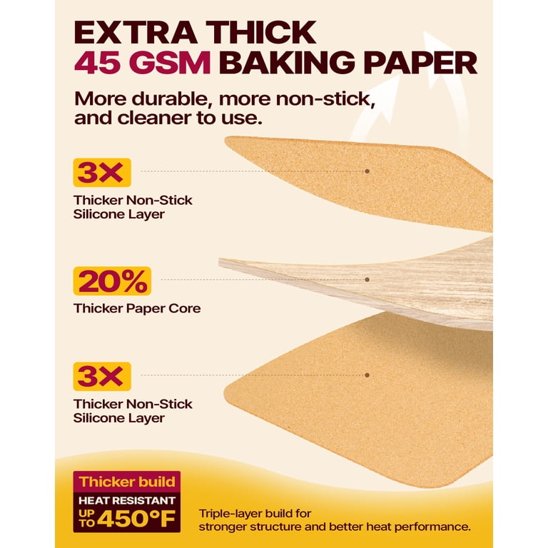 Katbite Heavy Duty Parchment Paper 12x16 inch, 200 Sheets Food