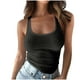 thumbnail image 2 of Puntoco Chaleco top Sin Mangas Con Cuello En U De Color Sólido Informal Para Mujer Negro Xxxxl, Regalo Para Mujer, 2 of 6