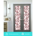 thumbnail image 5 of Window Privacy Film Red Botanical Stained Glass Window Film Decorative Sun Block Window Cover Vintage Nature Flower Floral Window Clings Static Adhesive Sticker for Bathroom 29.5"x118", 5 of 7