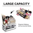 thumbnail image 4 of Ikee Design Organizador de maquillaje acrílico con 4 cajones y soportes para pintalabios superiores extraíbles, ideal para maquillaje o accesorios, mejora tu tocador o baño con un diseño transparente, 4 of 5
