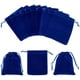 thumbnail image 1 of 30 bolsas de terciopelo con cordón de 12 x 10 cm, bolsas rectangulares de regalo, bolsas de almacenamiento de joyas, bolsas de dulces, bolsas de joyería para regalos de boda (azul oscuro) JM MX-0137653FYD, 1 of 5